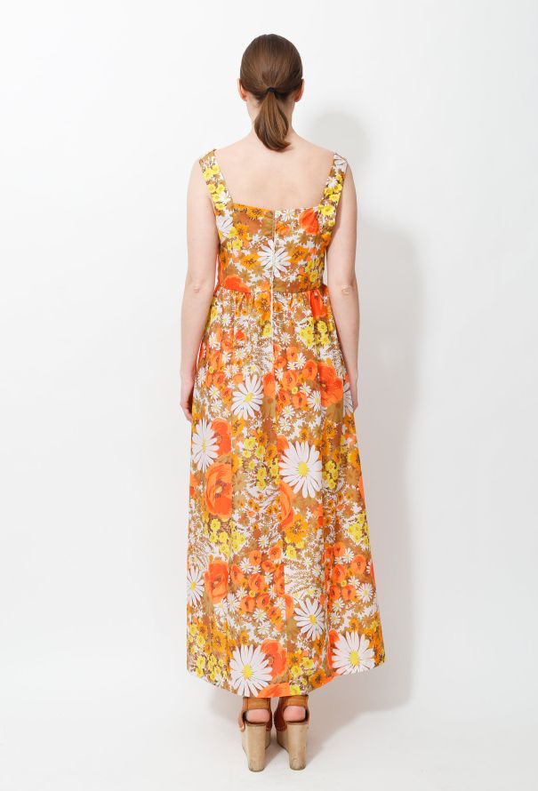 70s Floral Day Dress - 4