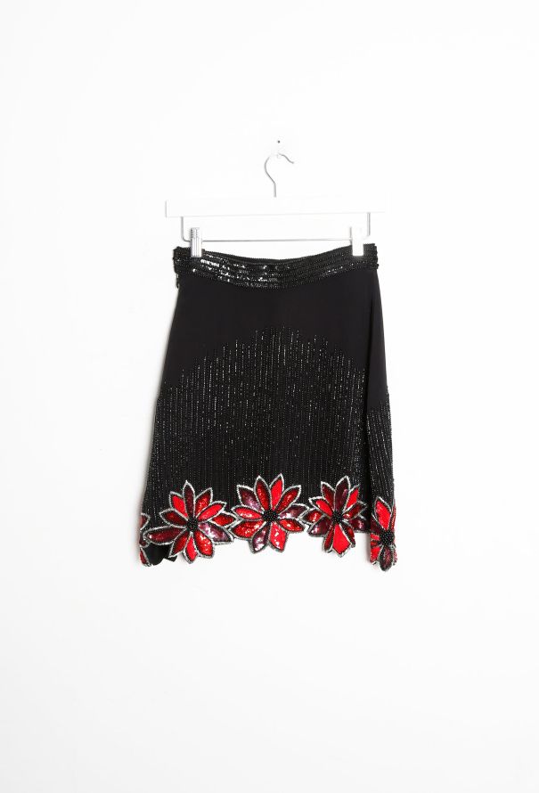 Rodarte S/S 2016 Beaded Silk Skirt - 8