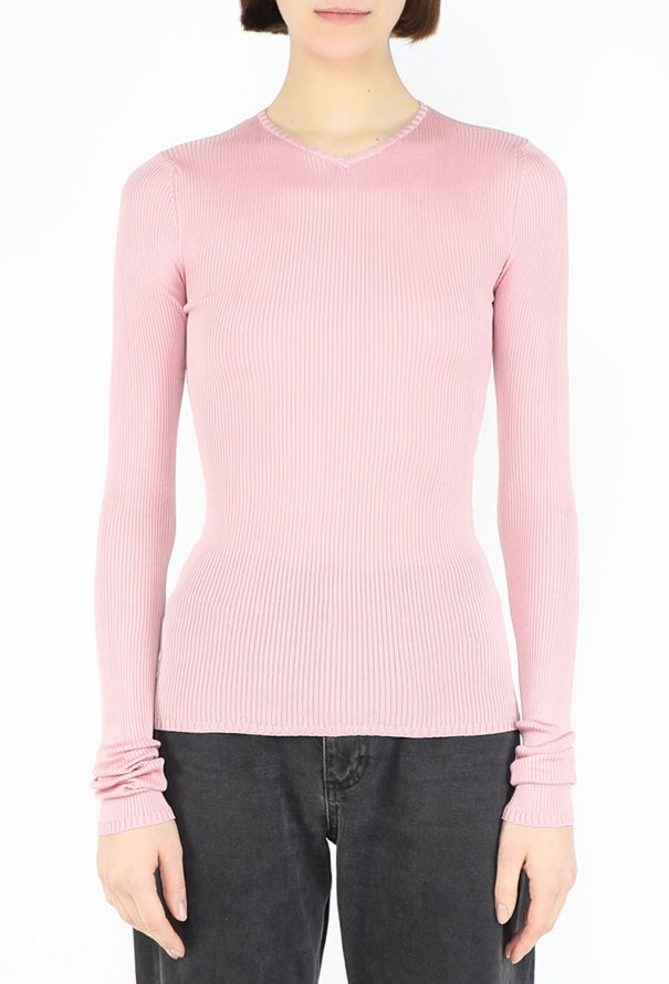 Miu Miu F/W 2025 Ribbed Silk Top - 1