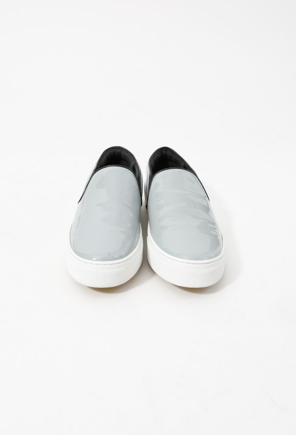 Céline Sky Blue Patent Slip-On Sneakers - 2