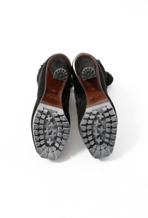Marc Jacobs Pom Pom Shearling Boots - 7
