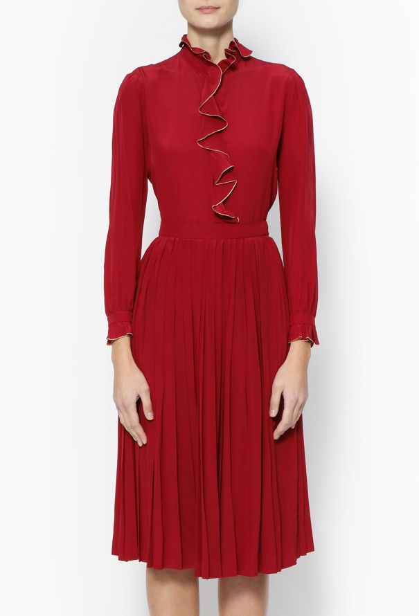 Louis Féraud '90s Pleated Silk Ensemble - 4