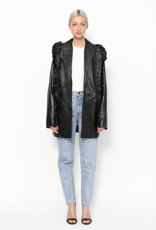 Rodarte F/W 2016 Ruffled Leather Jacket - 4