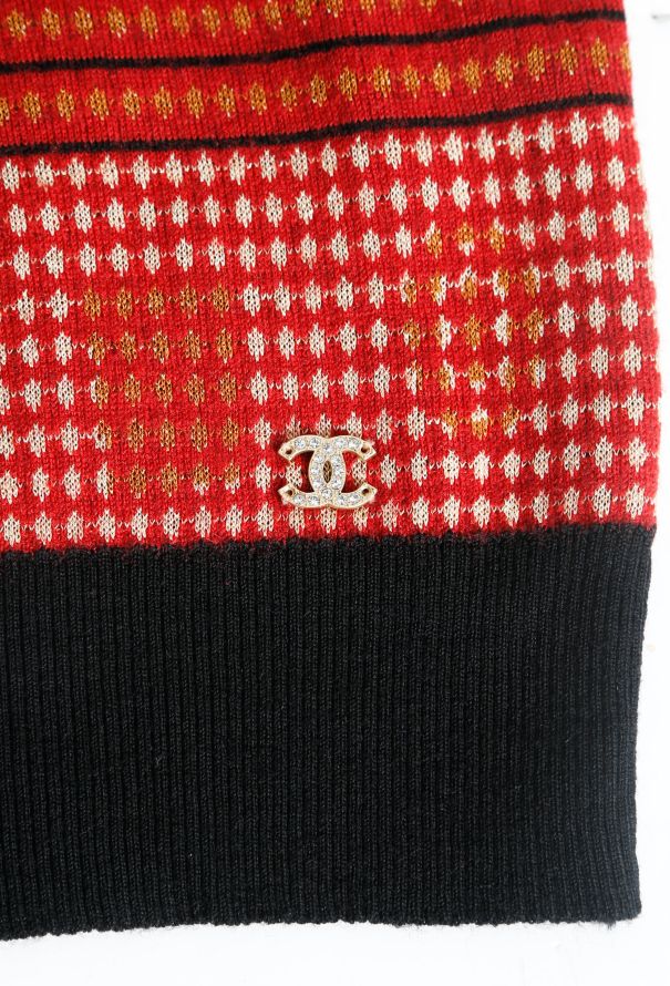 Chanel Metallic Striped 'CC' Knit Pullover - 4