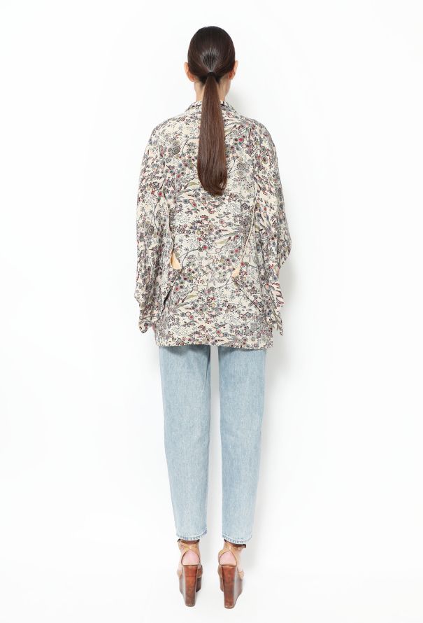 World Treasures Authentic Botanic Jacquard Kimono - 5