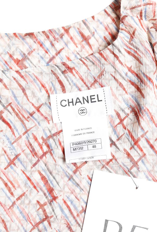 Chanel 2011 Graphic Chiffon Top - 4