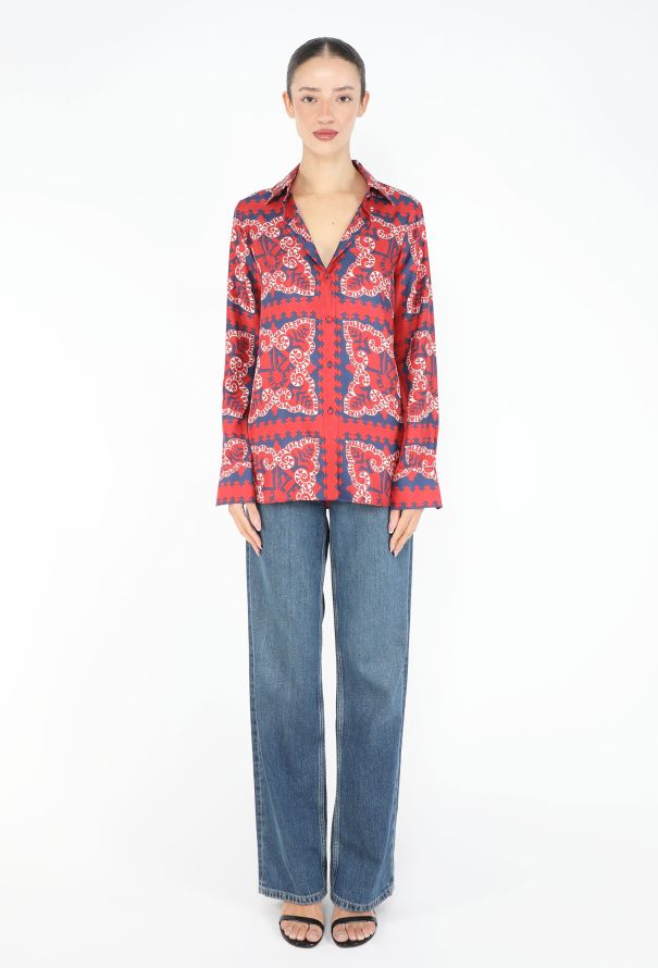 Valentino Resort 2019 Foulard Silk Blouse - 4