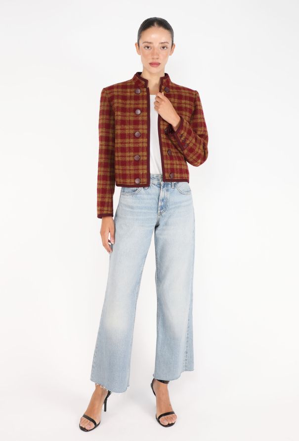 Saint Laurent Plaid Bolero Jacket, F/W 1983 - 4