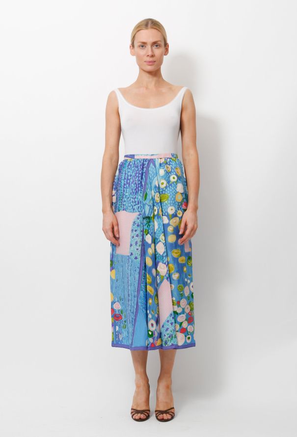 Water lily Print Skirt - 1