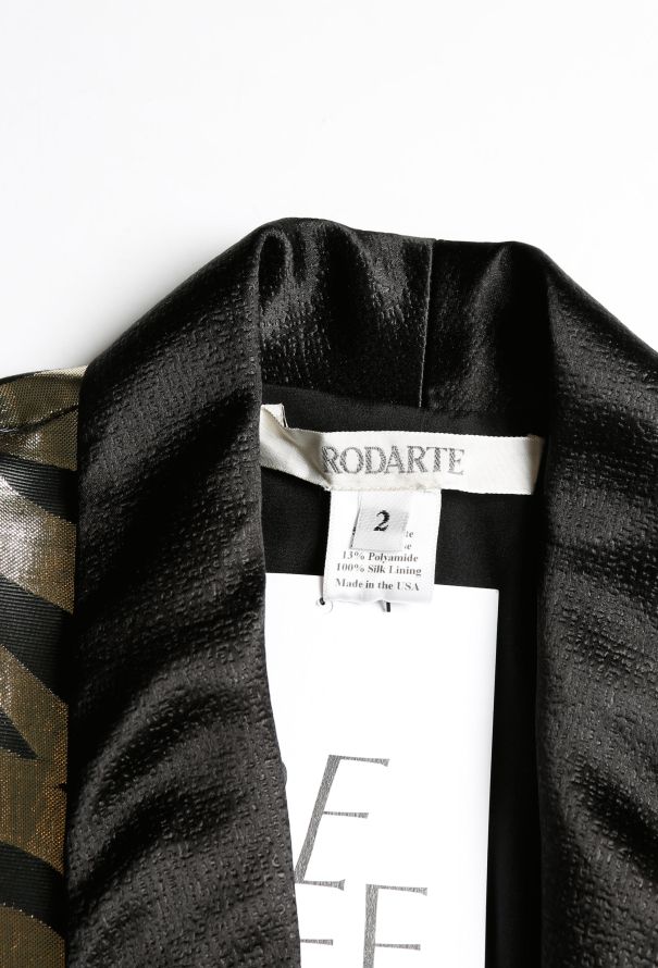Rodarte S/S 2014 Metallic Smoking Blazer - 6