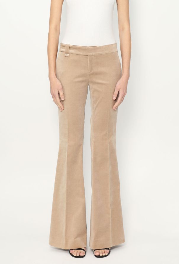 Gucci Early 2000s Flared Velvet Trousers - 3