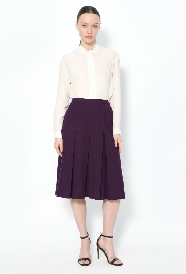 Saint Laurent F/W 1973 Pleated Crêpe Skirt - 1