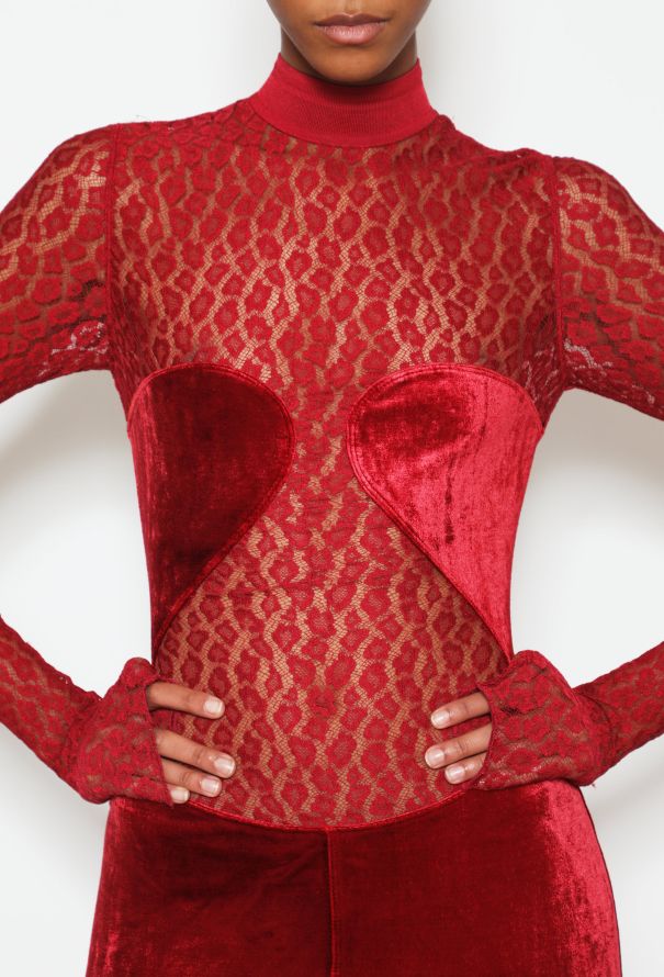 Alaïa EXQUISITE F/W 1991 Crimson Chenille Dress - 2