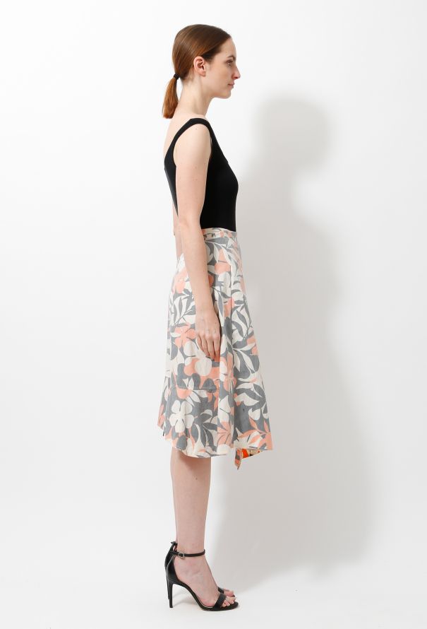 Céline Floral Ruffled Cotton Skirt - 3
