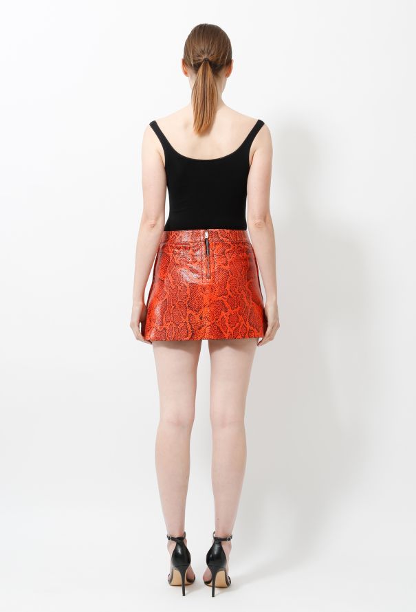Chloé S/S 2018 Python Stamped Leather Skirt - 5