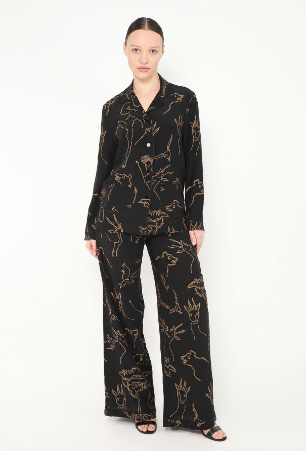 Valentino S/S 2016 Silk Pajama Set - 4