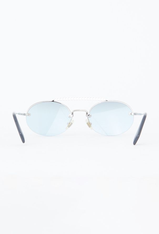 Miu Miu 2021 Oval Embellished Sunglasses - 4