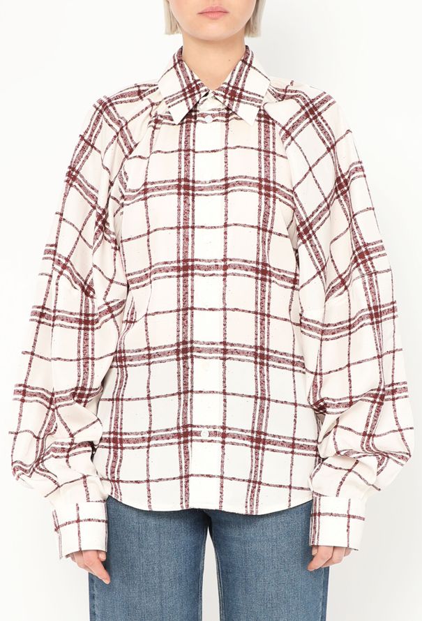 Bottega Veneta 2023 Plaid Silk Shirt - 4