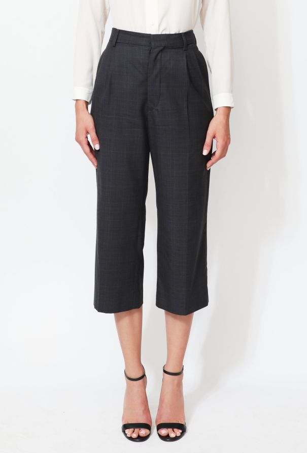 Miu Miu S/S 2018 Cropped Checkered Trousers - 3