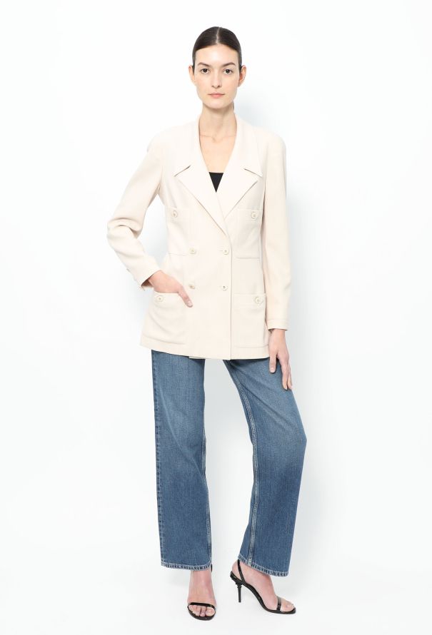 Chanel 1997 Notched 'CC' Pocket Jacket - 4