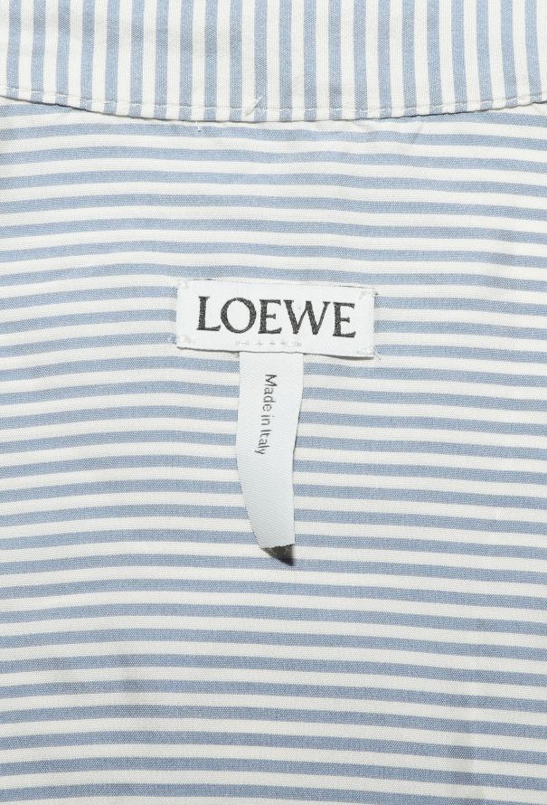 Loewe Fringed Cuff Silk Shirt Dress - 5