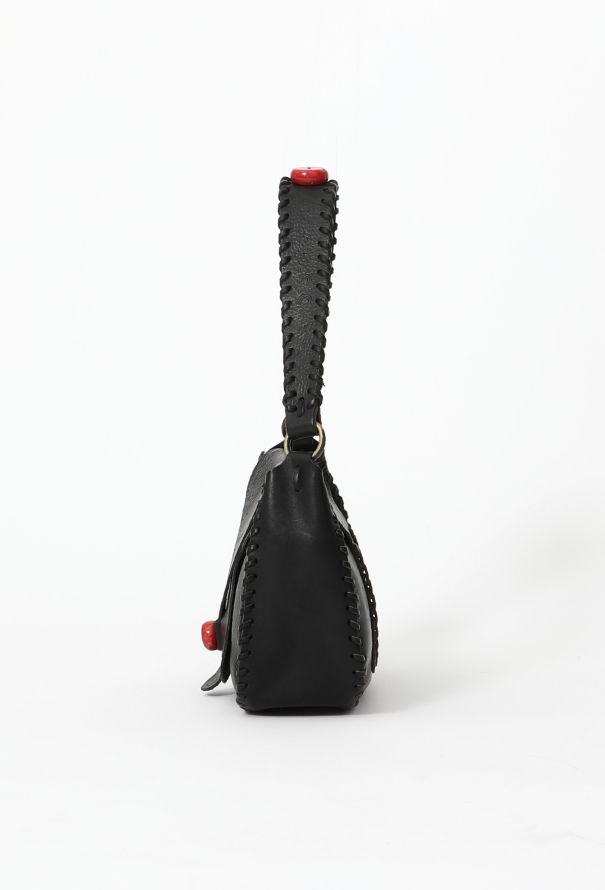 Valentino Embossed Buffalo Shoulder Bag - 5