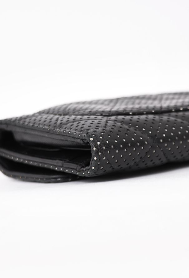Chanel Black Perforated Flap Wallet - 10