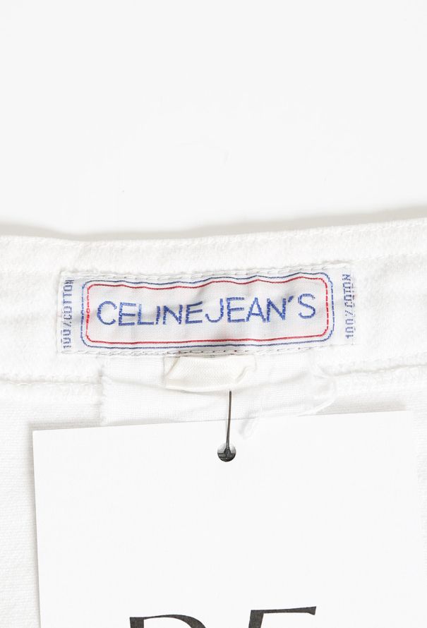 Céline 70s Jean's High-Waisted White Denim Skirt - 4