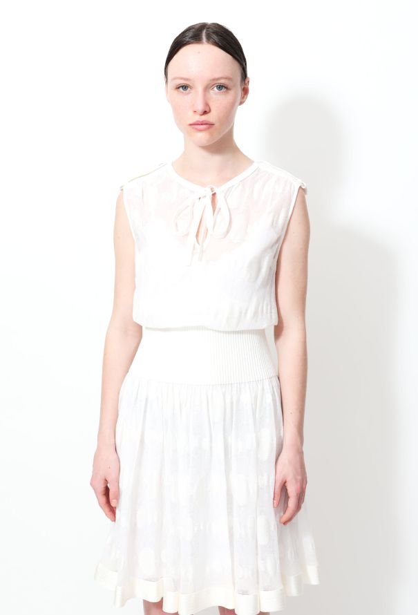 Chanel 2016 Embroidered 'CC'  Flared Dress - 2