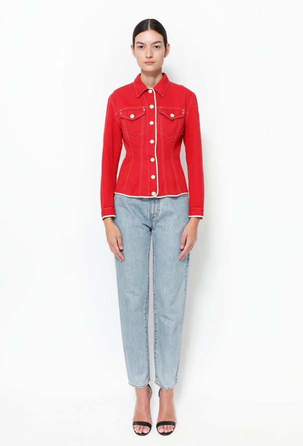 Jean Paul Gaultier '80s Denim Lace-up Jacket - 3