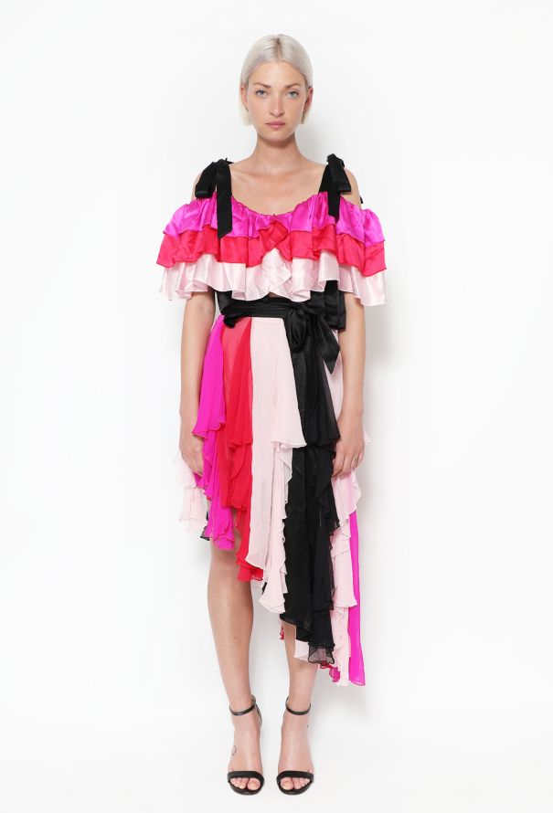 Rodarte S/S 2019 Ruffled Silk Skirt Ensemble - 1