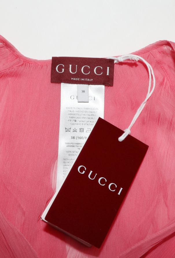 Gucci Ruffled Trim Chiffon Gown, 2024 - 5