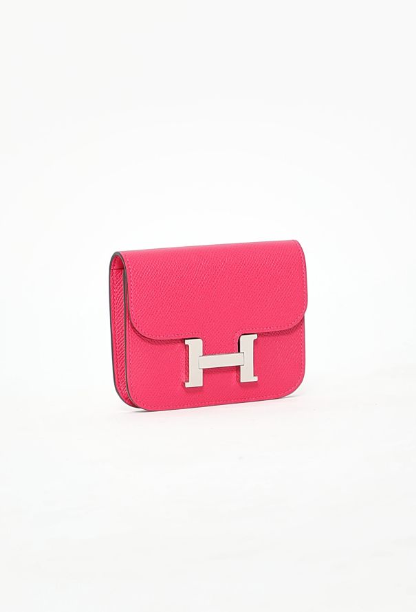 Hermès Rose Mexico Epsom Constance Slim Wallet & Belt - 4