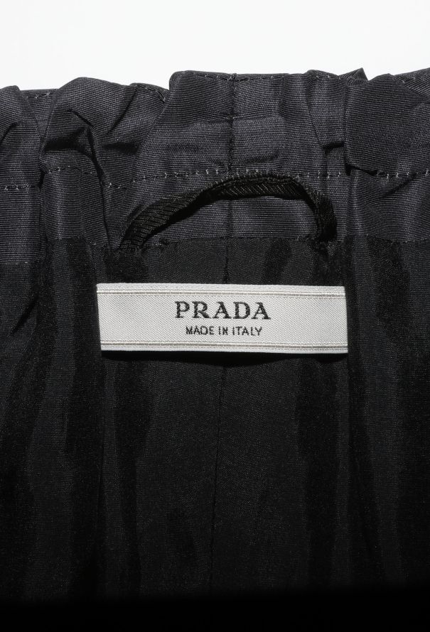 Prada 2009 Snake Print Belted Silk Jacket - 8