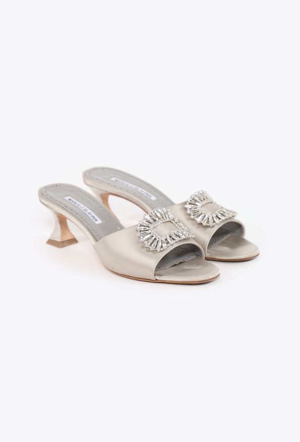 Manolo Blahnik Laalita Satin 50 Mule - 3