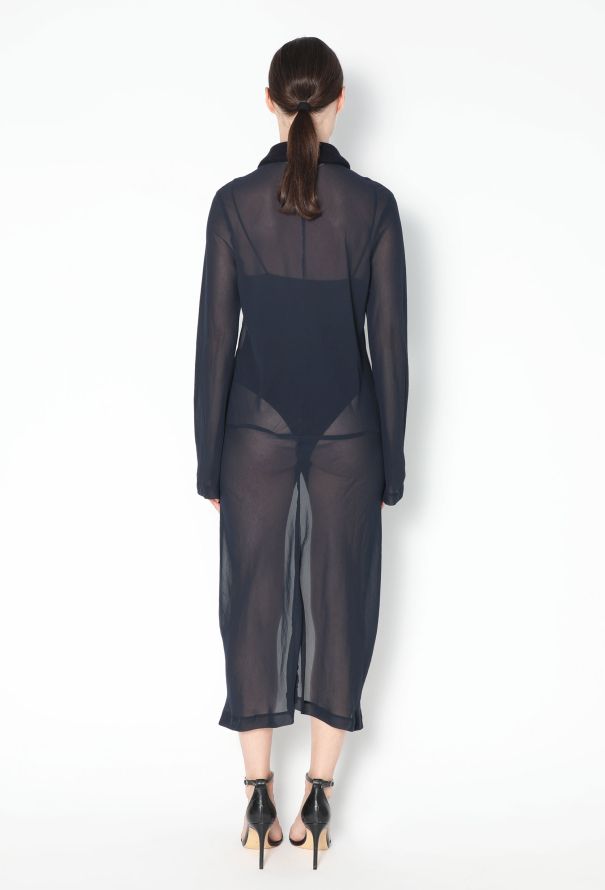 Comme des Garçons Chiffon Felted Trim Tunic - 4