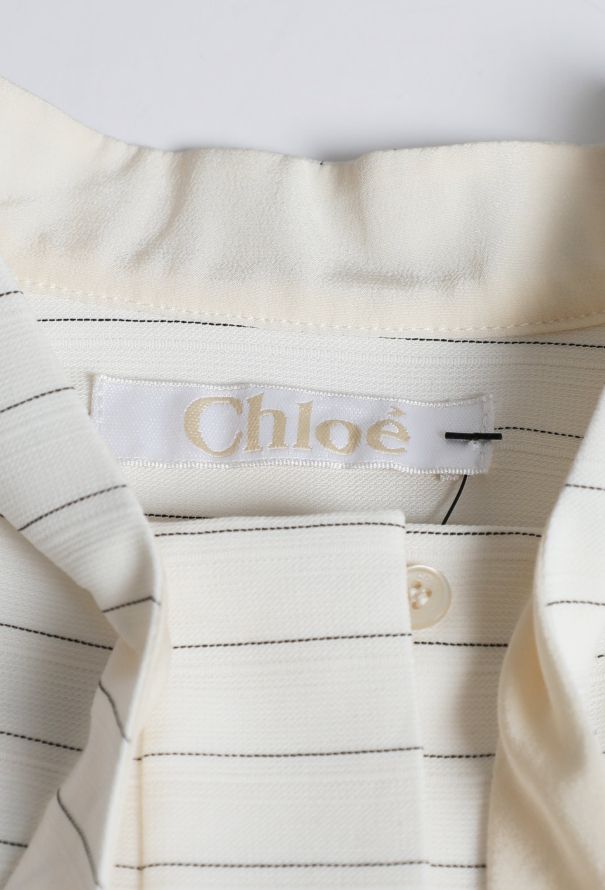 Chloé 2014 Striped Lavallière Shirt - 6