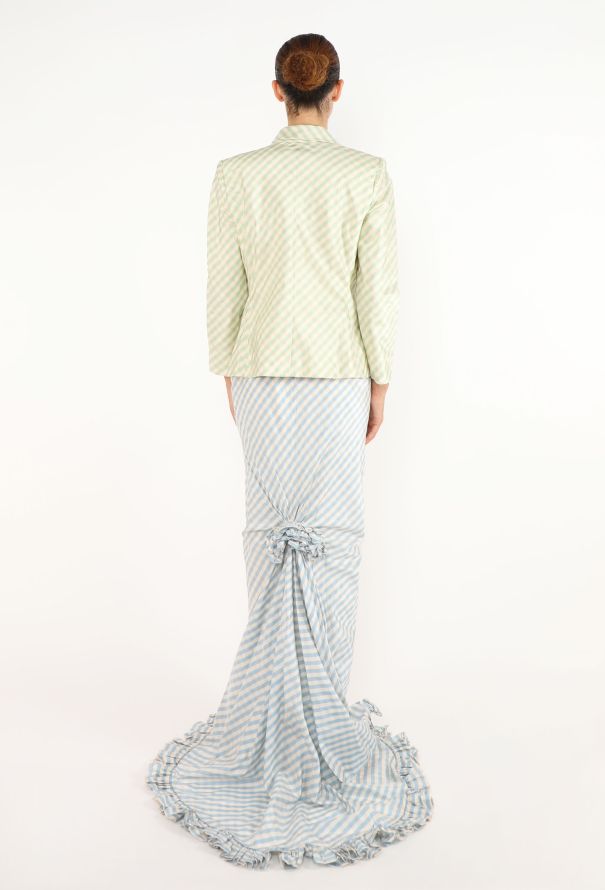 Oscar De La Renta Fluted Taffeta Skirt Ensemble, 2001 - 8