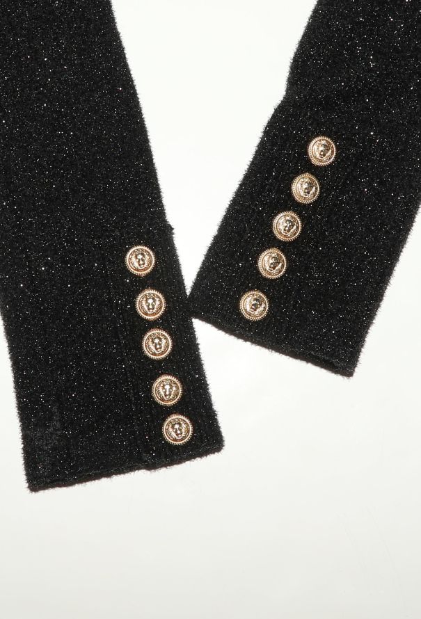Balmain Iridescent Embossed Trim Dress - 8