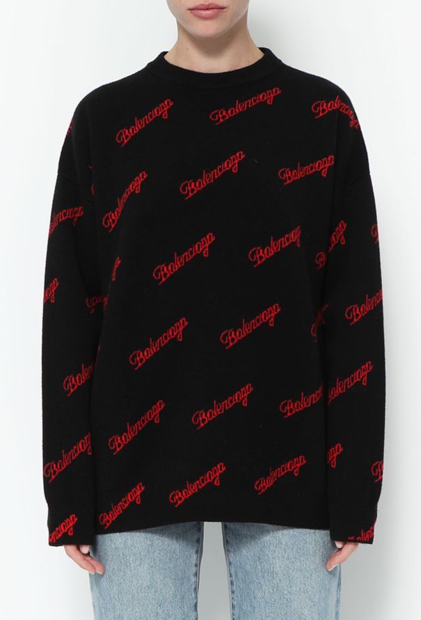 Balenciaga 2021 Wool Logo Sweater - 1