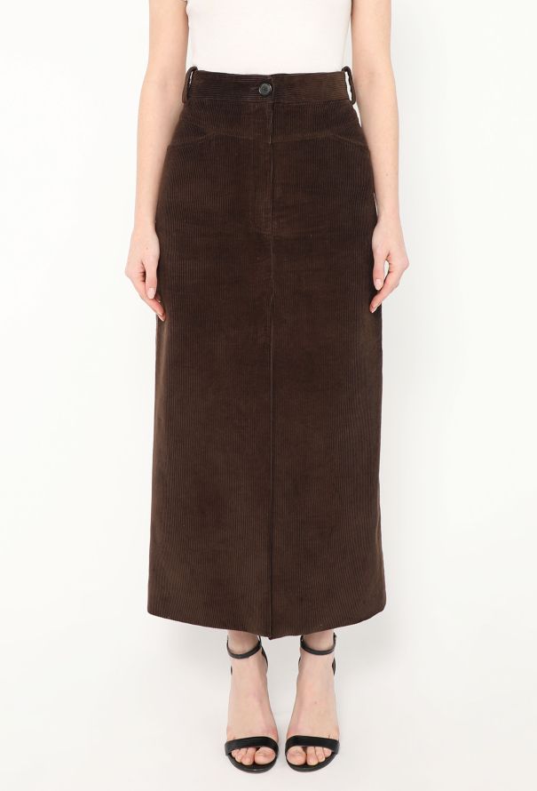 Khaite F/W 2022 Neer Corduroy Slit Skirt - 4