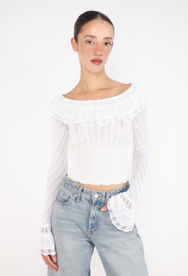 Alaïa Ribbed Crochet Top, S/S 1992 - 1