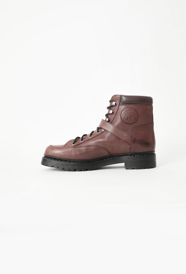 Hermès 2013 Leather Hiking Buckle Boots - 5