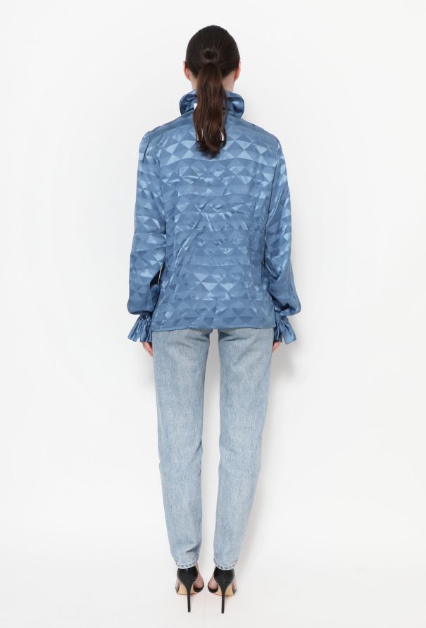 Saint Laurent 1981 Silk Lavallière Blouse - 3