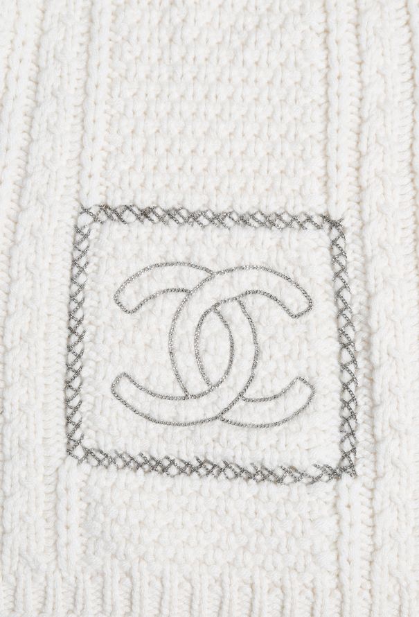 Chanel Chainlink 'CC' Cashmere Scarf - 3