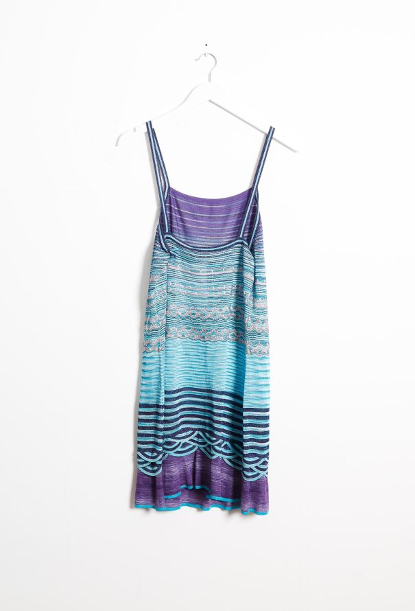Missoni Vintage Embroidered Lamé Dress - 8