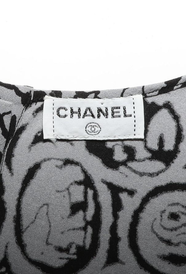 Chanel Late '80s Emblem Silk Blouse - 4