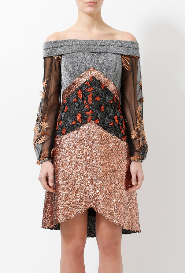 Rodarte F/W 2014 Lamé Sequined Dress - 3