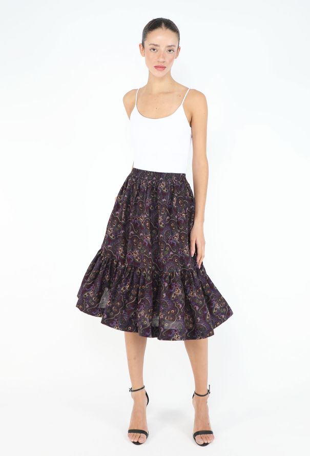 Saint Laurent RARE Fall 1976 Russian Paisley Skirt - 2