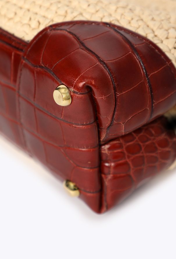Bottega Veneta Mini Alligator & Raffia Andiamo Bag, 2026 - 11